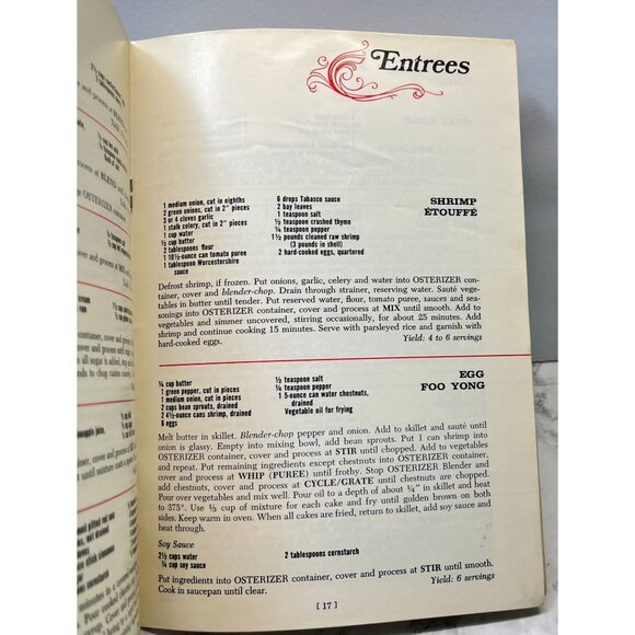 Osterizer Blender Spin Cookery Cookbook Vintage 1972 Recipes Oster Instructions - Picture 6 of 8